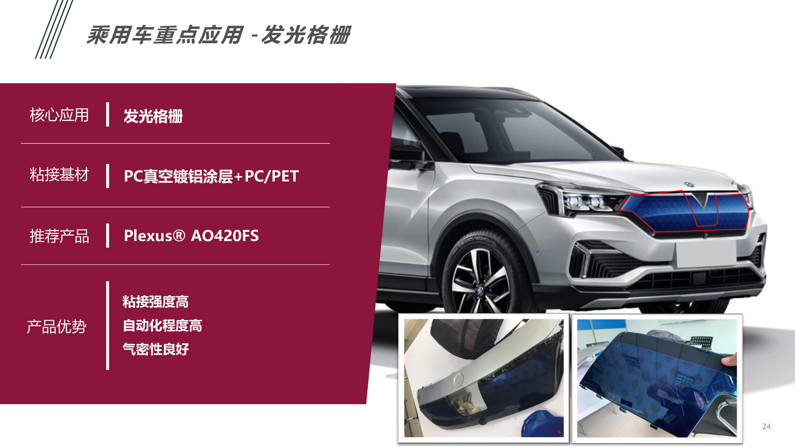汽車(chē)內(nèi)外飾件粘接應(yīng)用