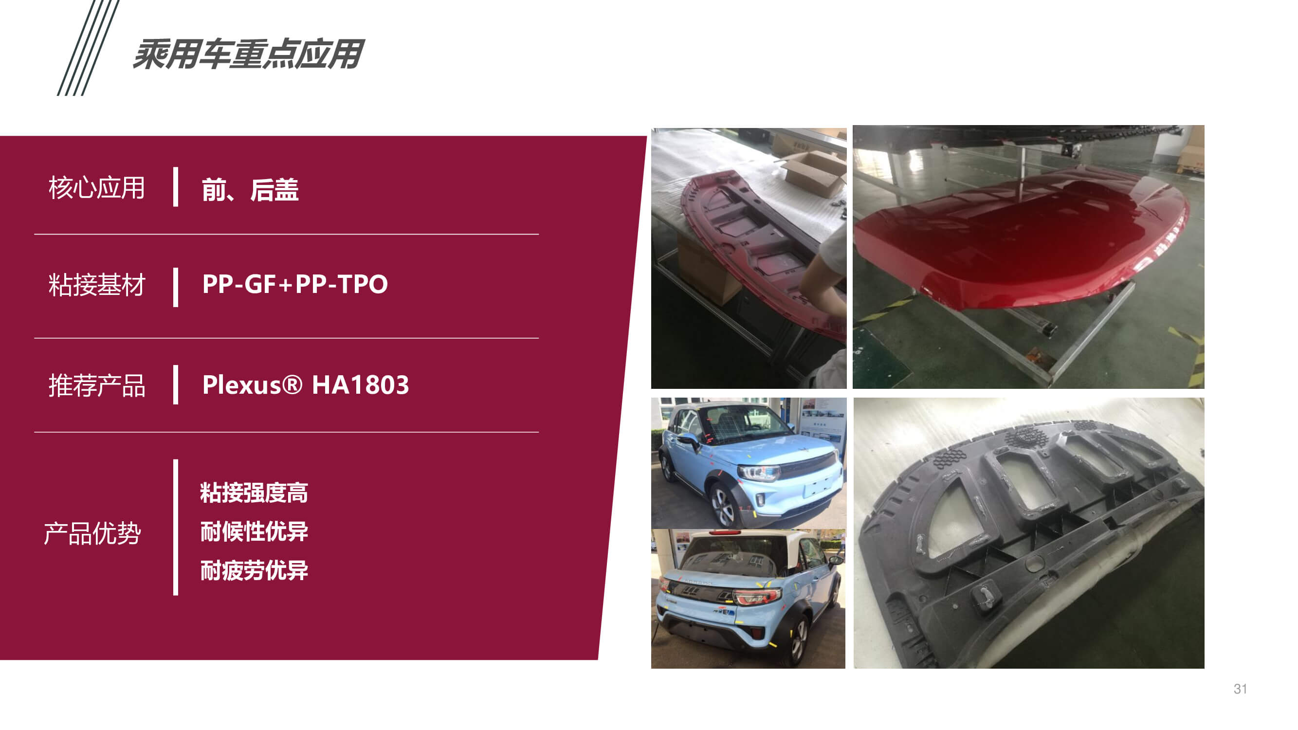 汽車(chē)內(nèi)外飾件粘接應(yīng)用